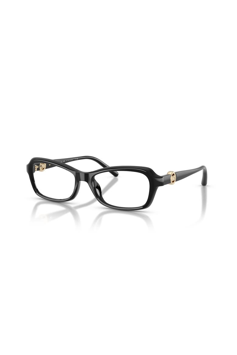 54mm Rectangle optical glasses, Main, color, Black