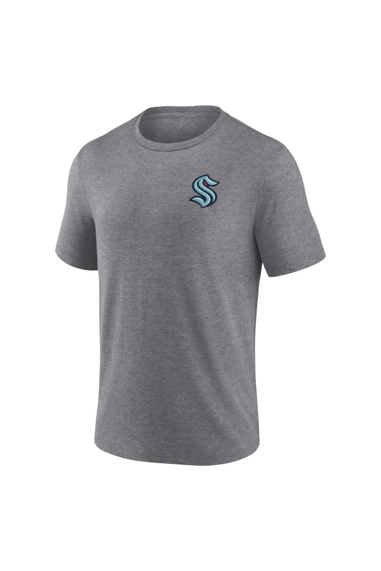 Men's Fanatics  Heather Gray Seattle Kraken Winger Tri-Blend T-Shirt, Alternate, color, Heather Gray