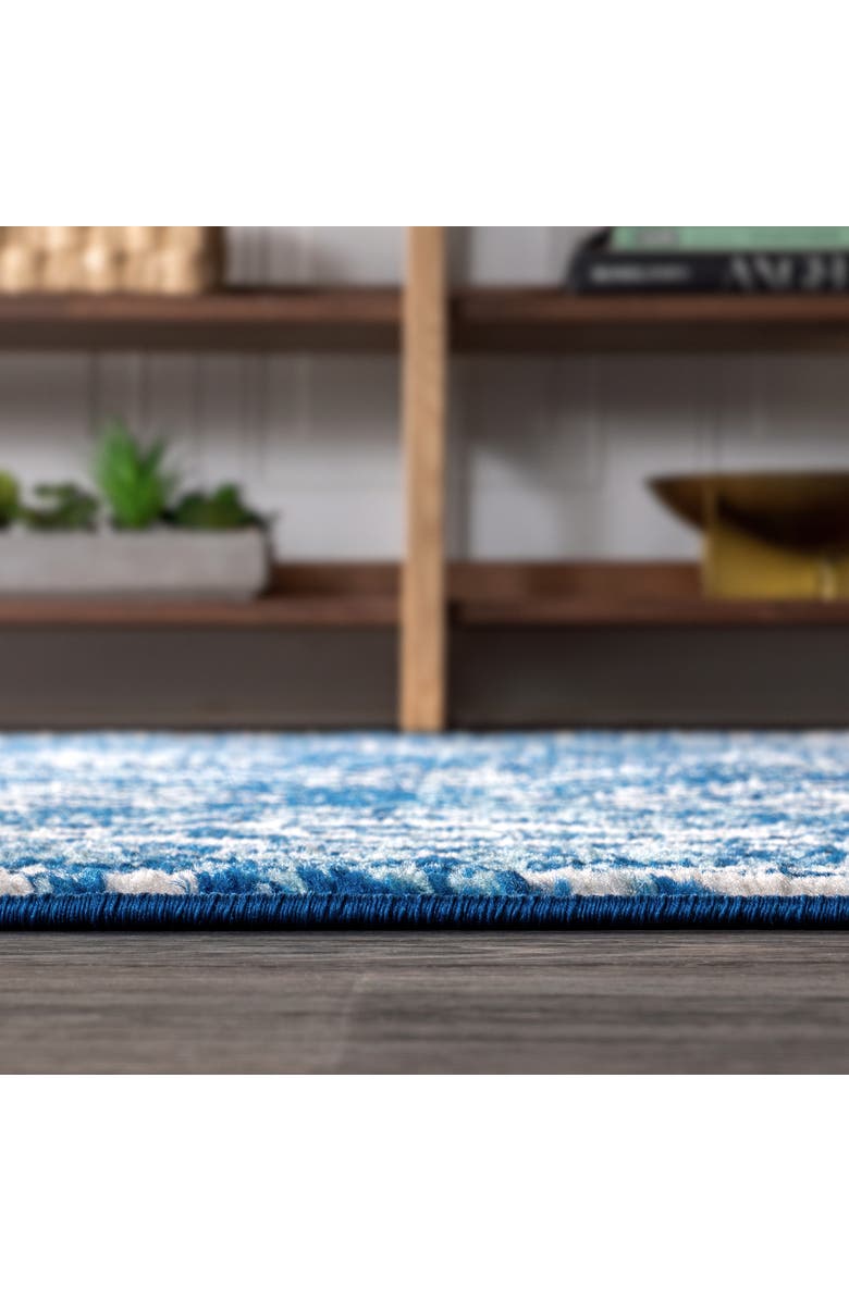 JONATHAN Y Moroccan HYPE Boho Vintage Area Rug, Alternate, color, Blue/White