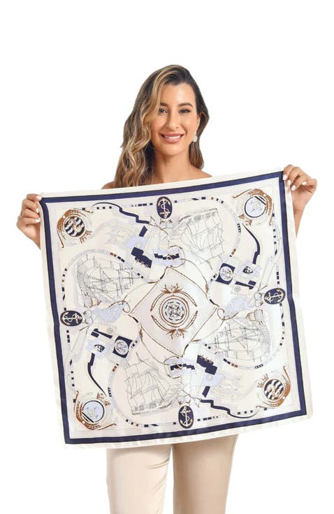 Pure Silk Printed Square Scarf