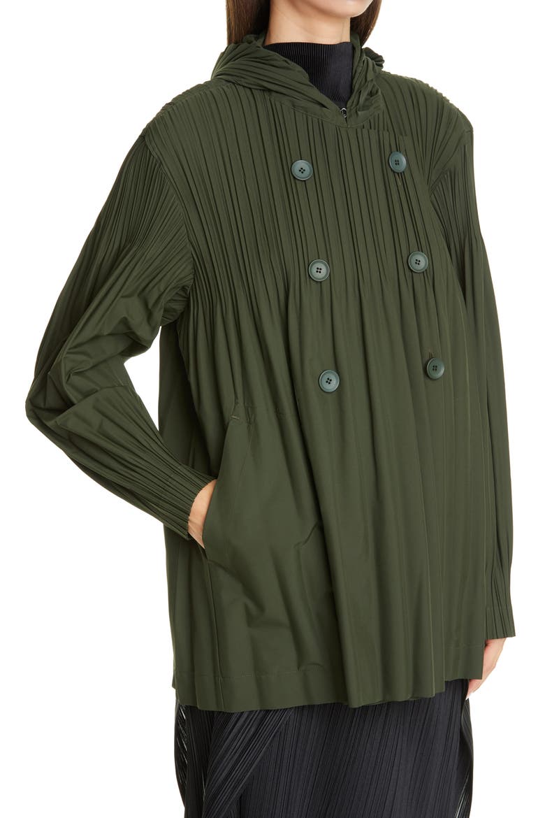 Jaunty Double Breasted Jacket, Alternate, color, MOSS GREEN