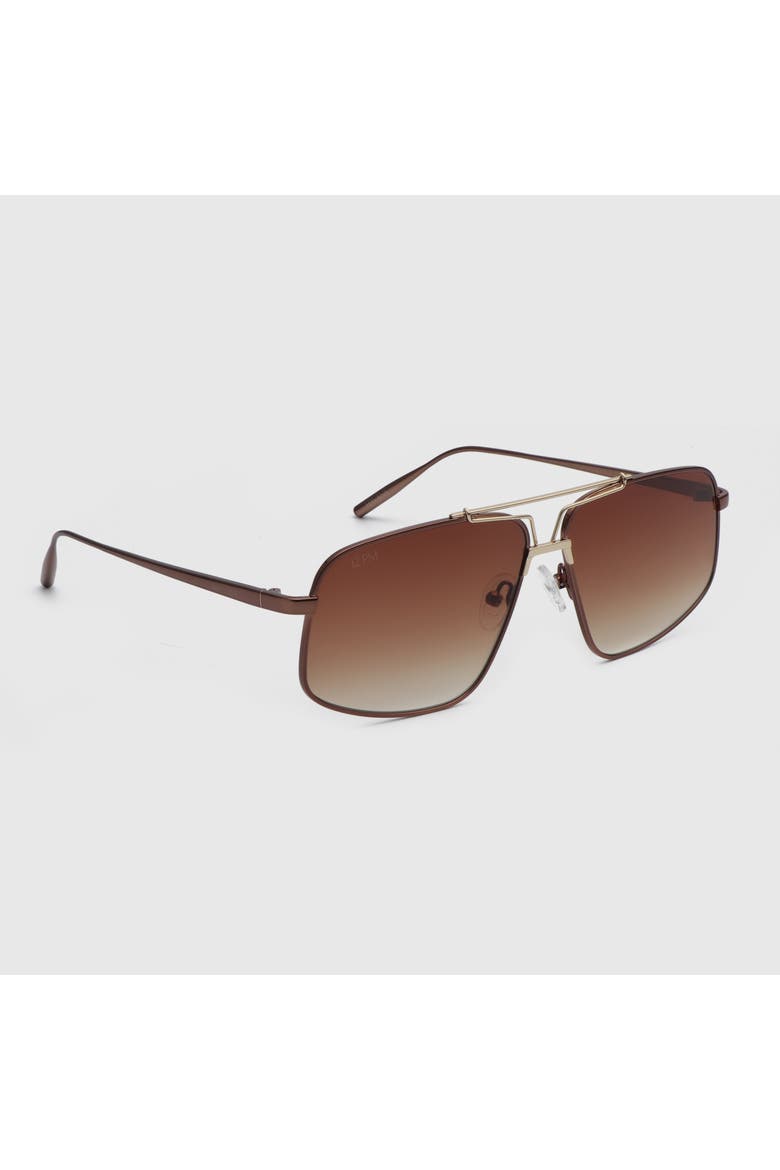 Havana Metal Sunglasses, Alternate, color, GOLD/BROWN