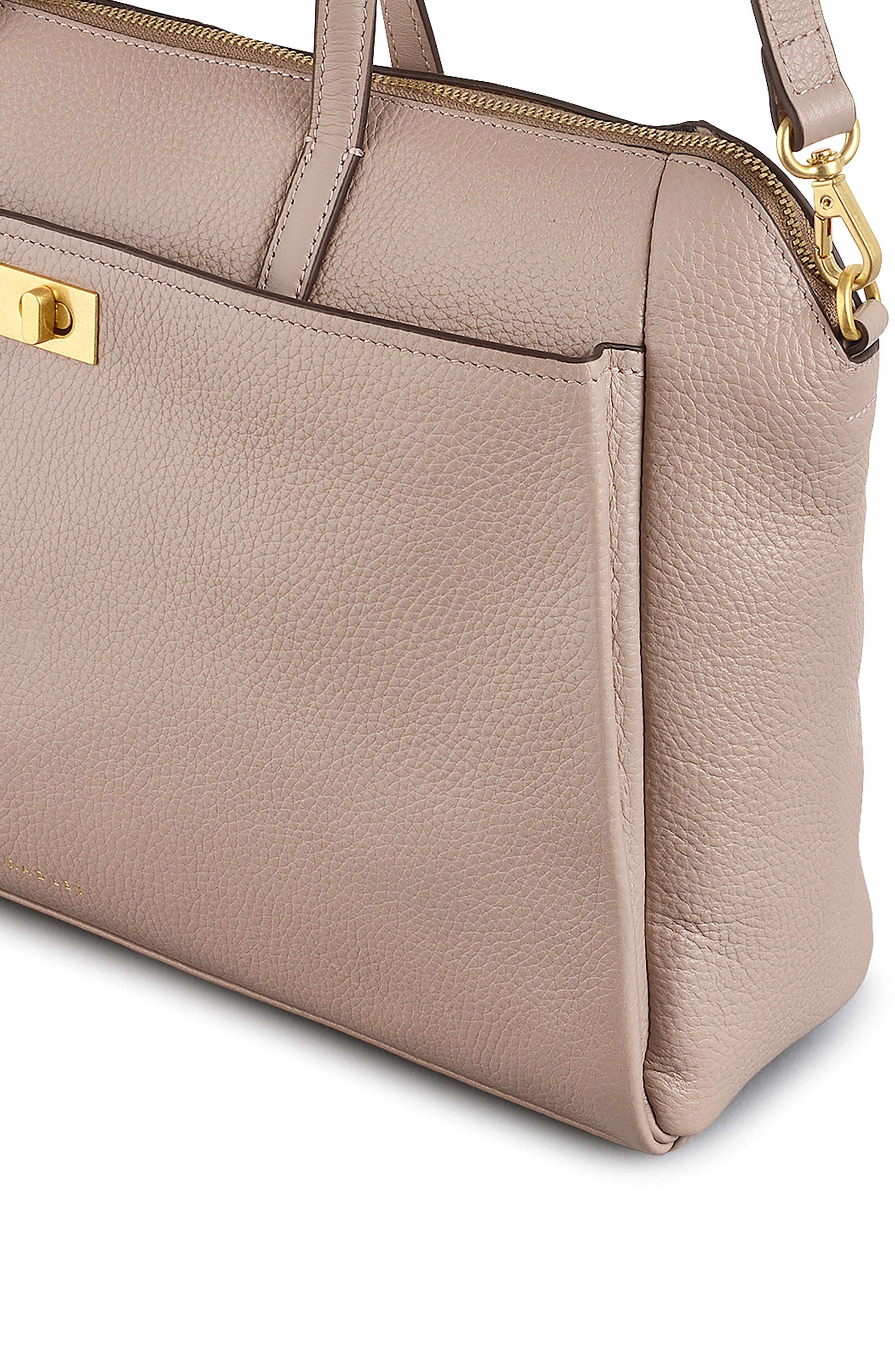 Radley Brook Avenue Medium Zip Top Satchel Bag, Alternate, color, Latte