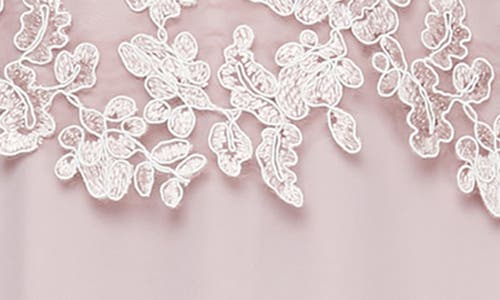 Alex Apparel Floral Emboidery A-line Gown In Rose