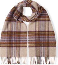 Celtic & Co. Merino Wool Woven Check Scarf