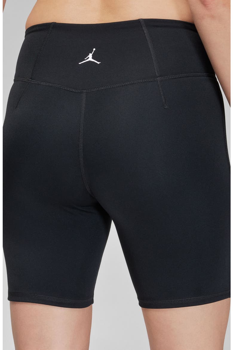 High Waist Bike Shorts, Alternate, color, BLACK/ WHITE