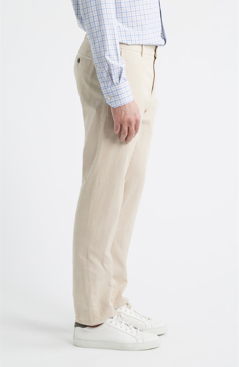 Peter Millar Somerset Flat Front Cotton & Linen Blend Pants, Alternate, color, Sand