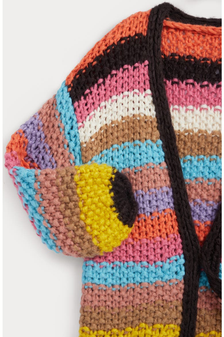 Mayflower Stripe Crochet Cardigan, Alternate, color, MULTI