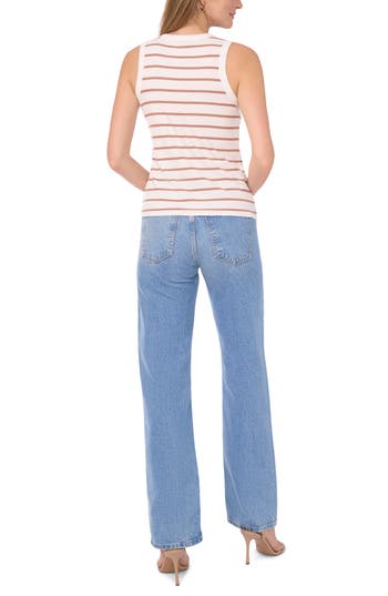 Halogen ® Fitted Ribbed Tank Top In Multi