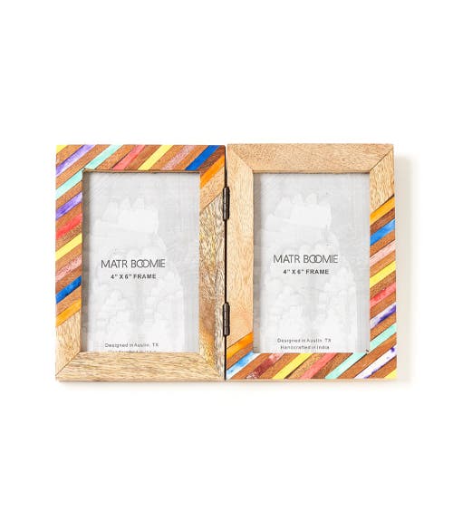 Matr Boomie Banka Mundi 4x6 Multicolor Double Picture Frame In Multicolor