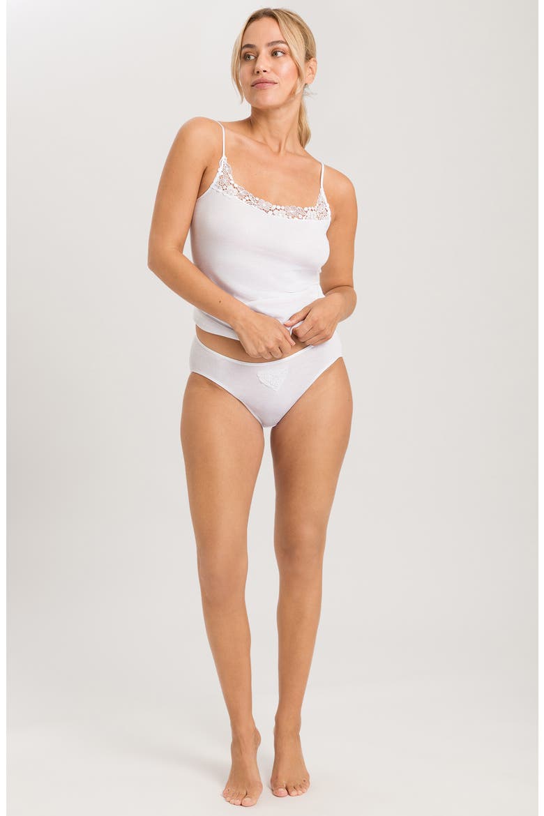 MIichelle 3D Embroidery Trim High Cut Briefs, Alternate, color, WHITE