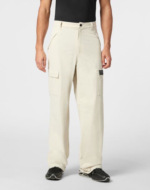 Technical Nylon Loose Fit Cargo Trousers Scratch Men
