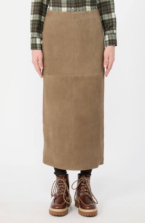 Leather Midi Skirt