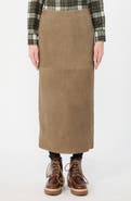Weekend Max Mara Leather Midi Skirt