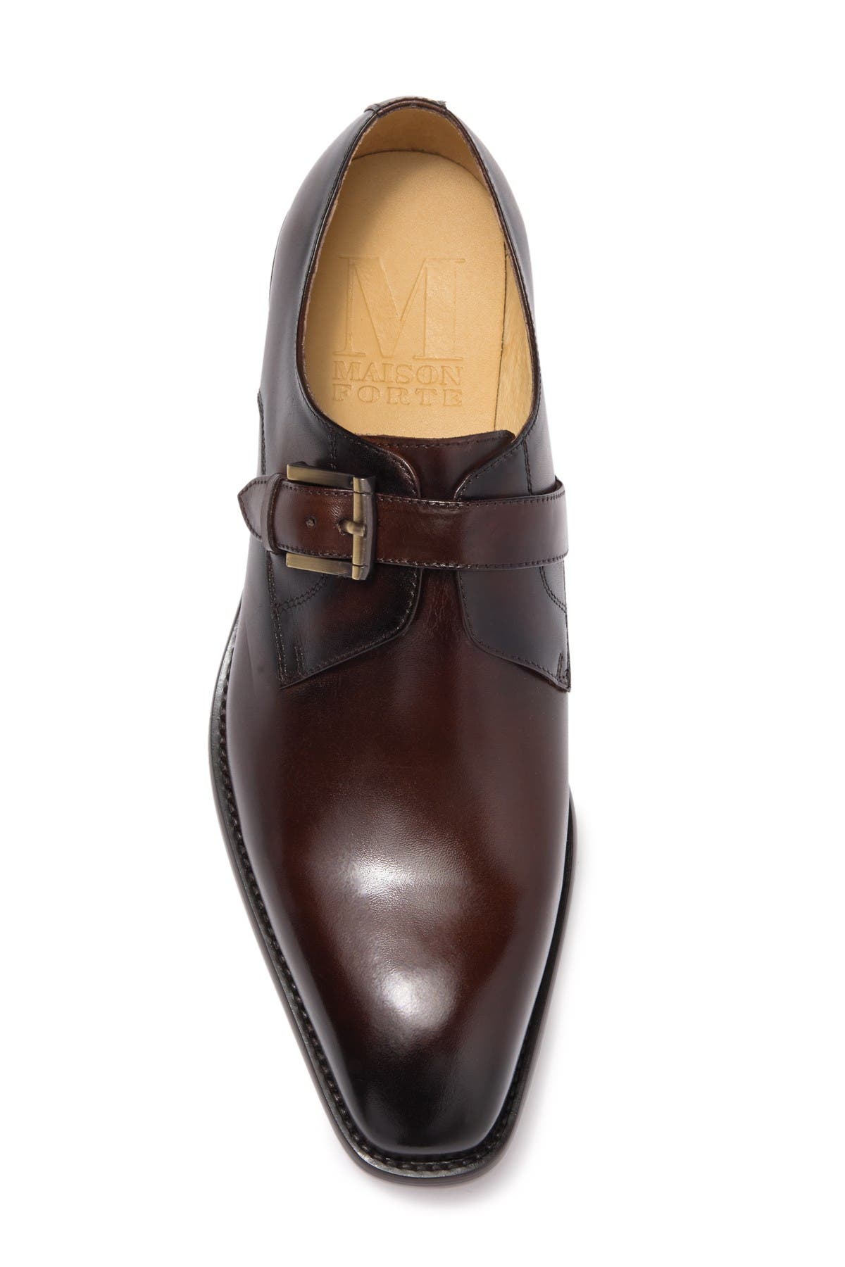 Maison Forte Davos Buckle Strap Leather Loafer, Alternate, color, 