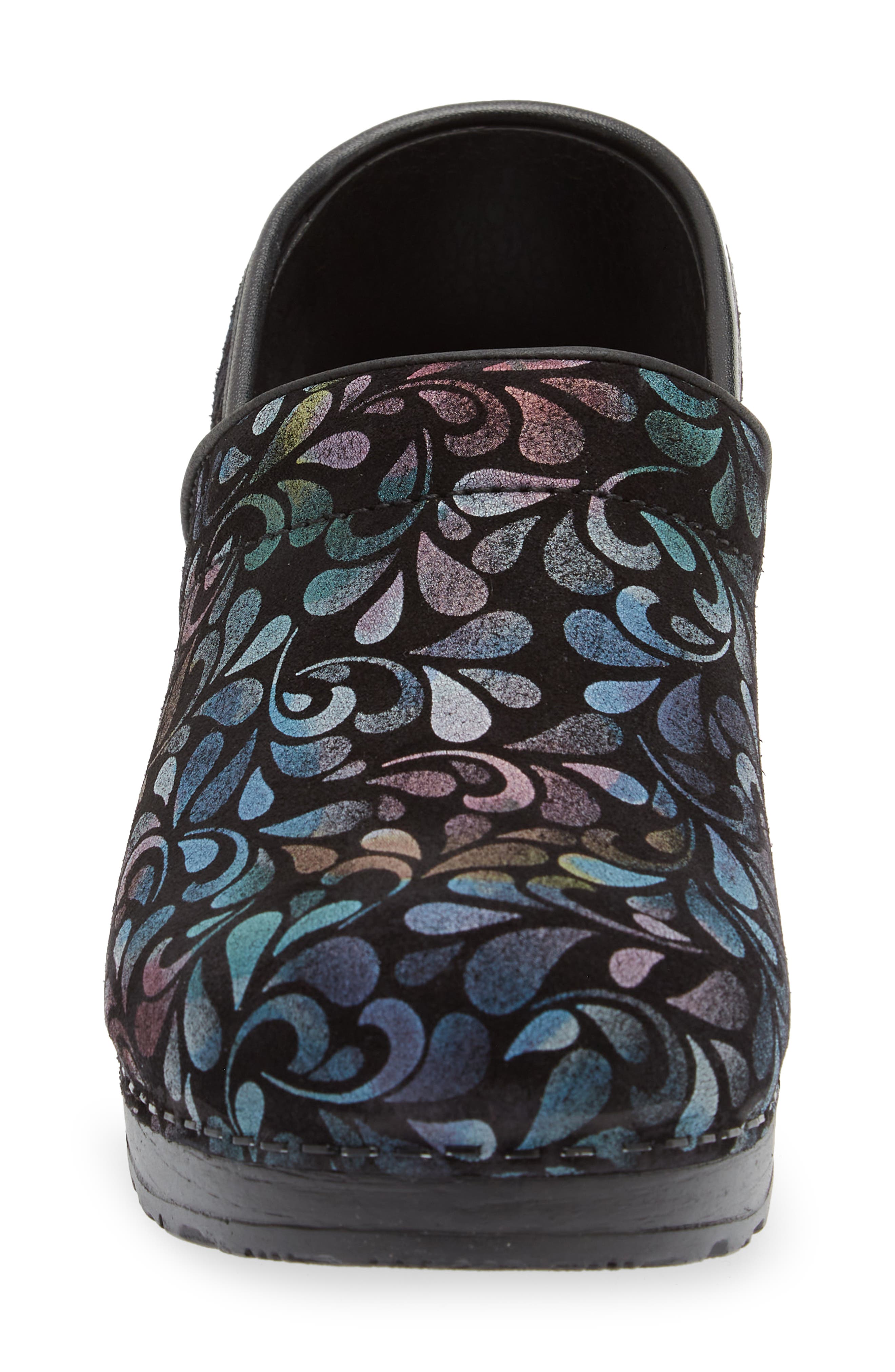 Sanita Plume Floral Print Clog, Alternate, color, Multicolor