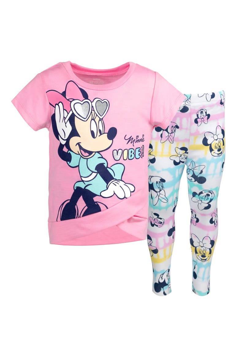 T-Shirt & Leggings Set, Main, color, Blue/Pink