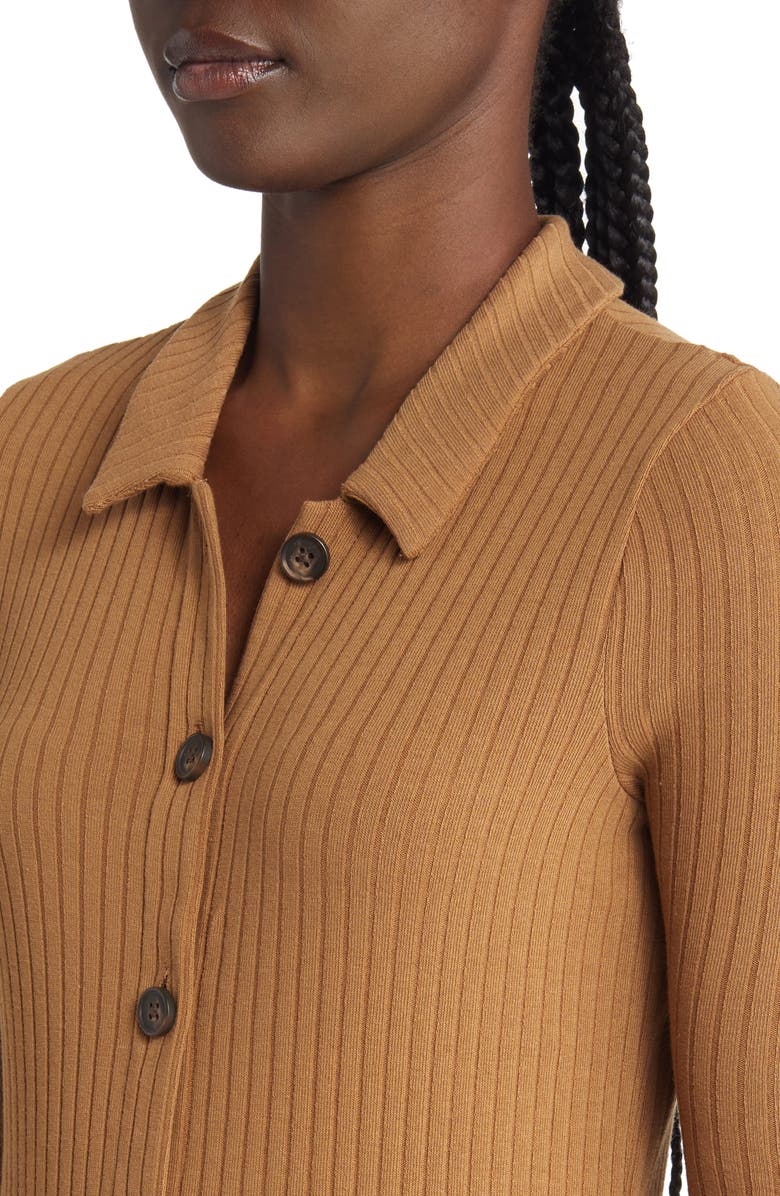 Madewell Long Sleeve Button-Up Midi Shirtdress, Alternate, color,