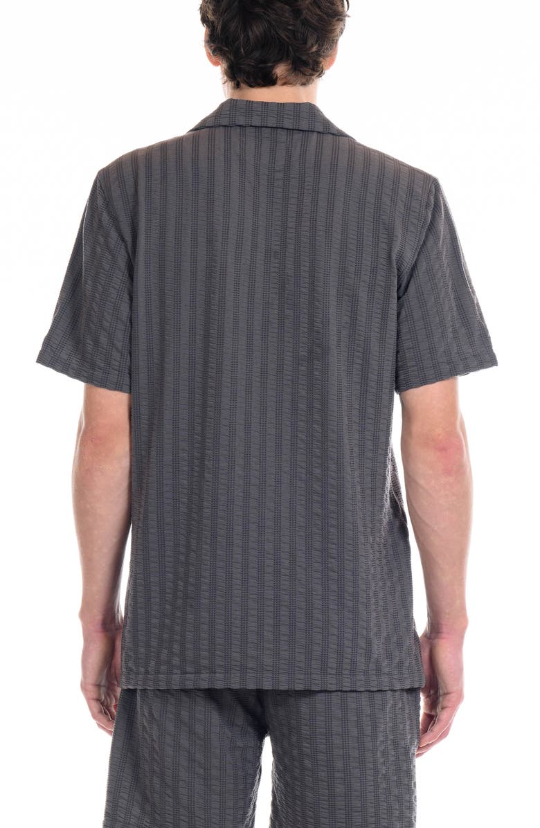 Original Paperbacks Havana Textured Stripe Seersucker Camp Shirt, Alternate, color, 