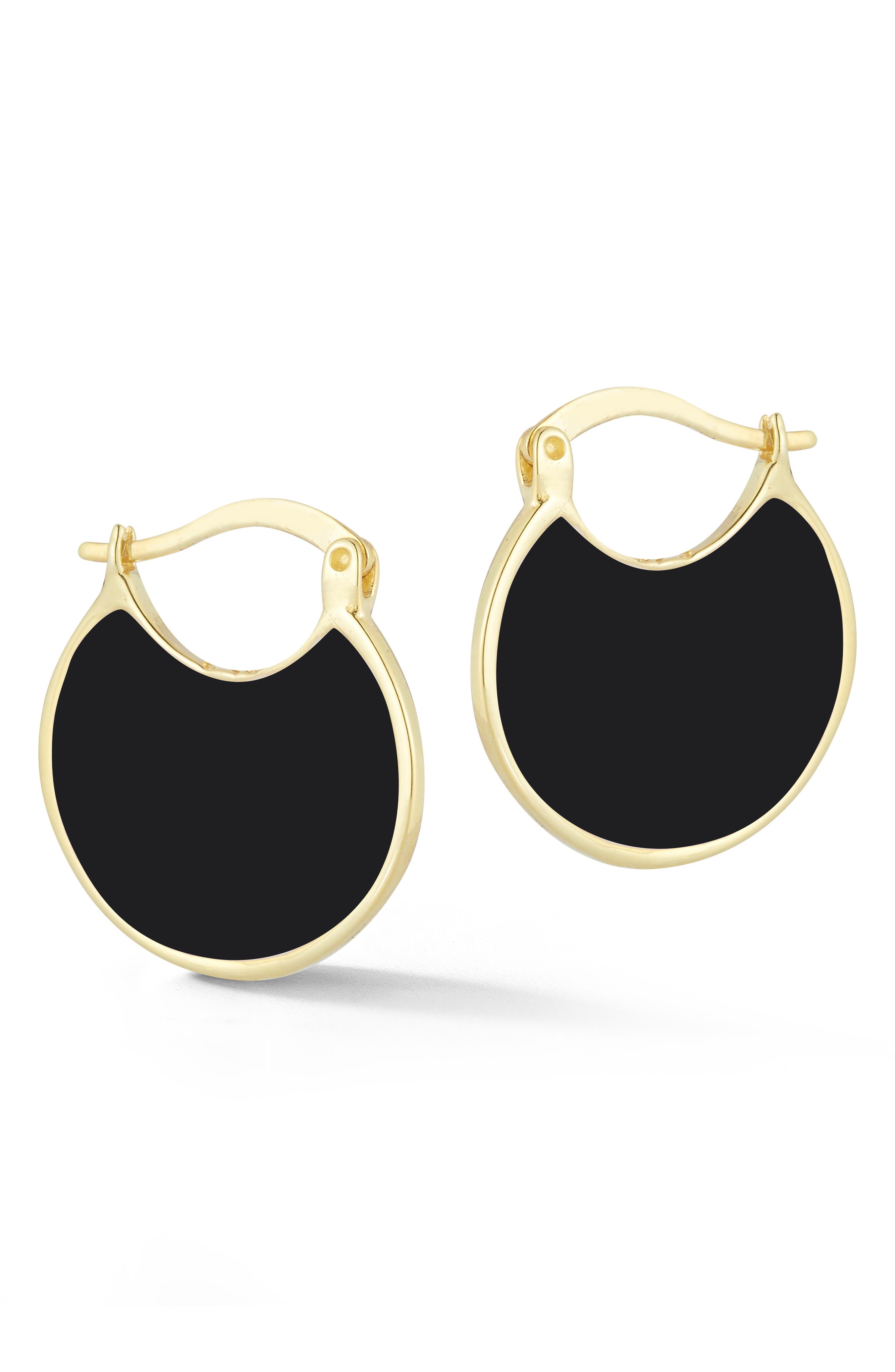 Enamel Hoop Earrings