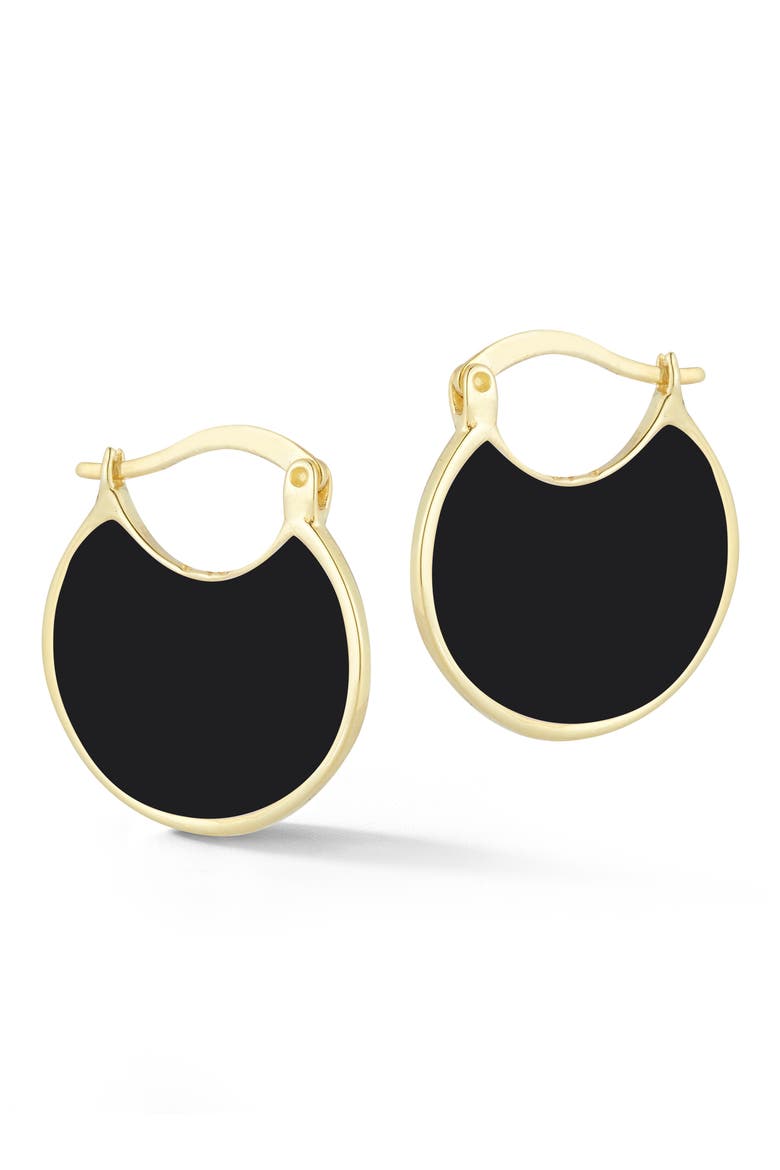 Enamel Hoop Earrings, Main, color, GOLD
