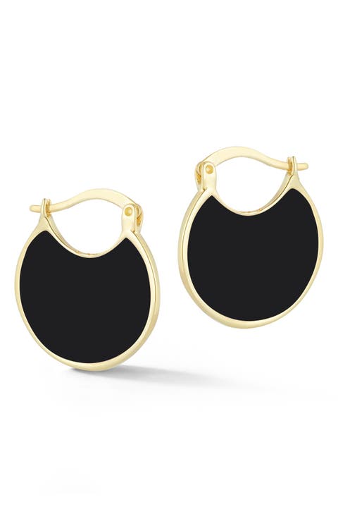 Enamel Hoop Earrings