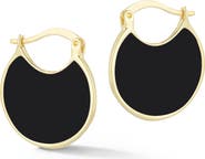 CHLOE AND MADISON Enamel Hoop Earrings
