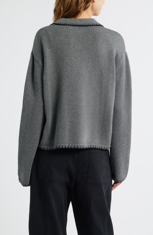 Rails Rayleen Collared Cotton Cardigan In Gray