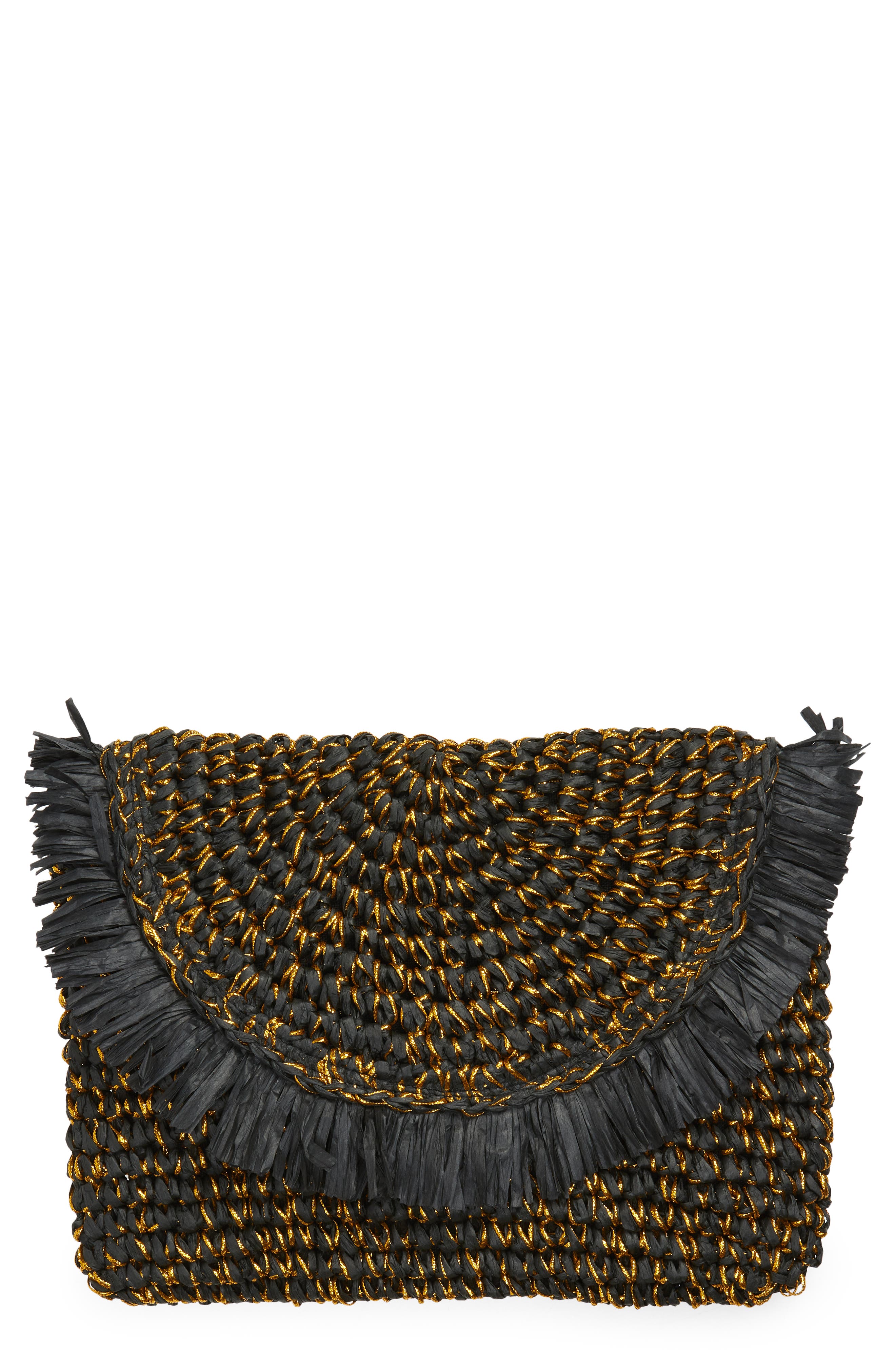 Riley Clutch, Main, color, BLACK/ GOLD