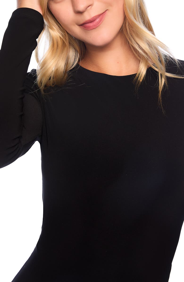 Susana Monaco Long Sleeve Matte Jersey Midi Dress, Alternate, color, 