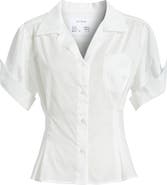 CISSA Sheer Cotton Button-Up Shirt