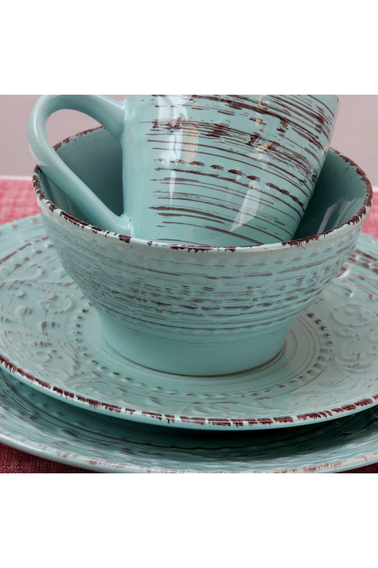 Malibu Waves 16-Piece Dinnerware Set, Alternate, color, Blue