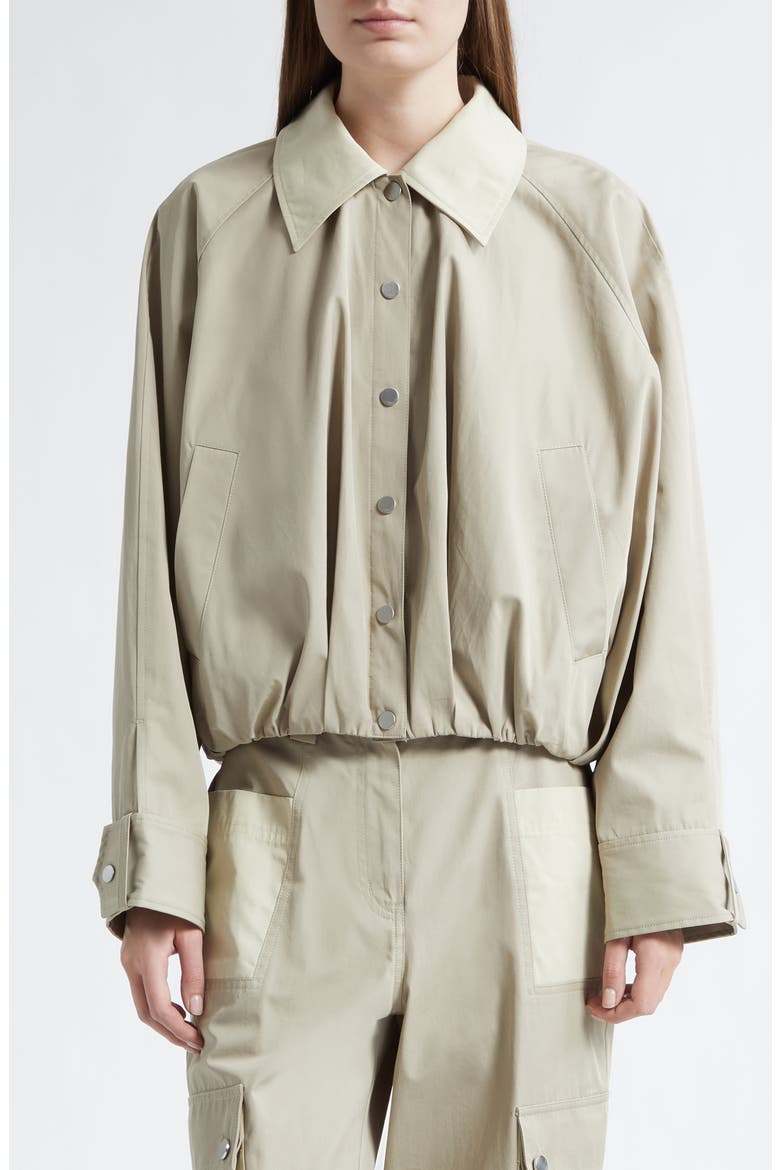3.1 Phillip Lim Snap Front Cotton Blouson Bomber Jacket (Women