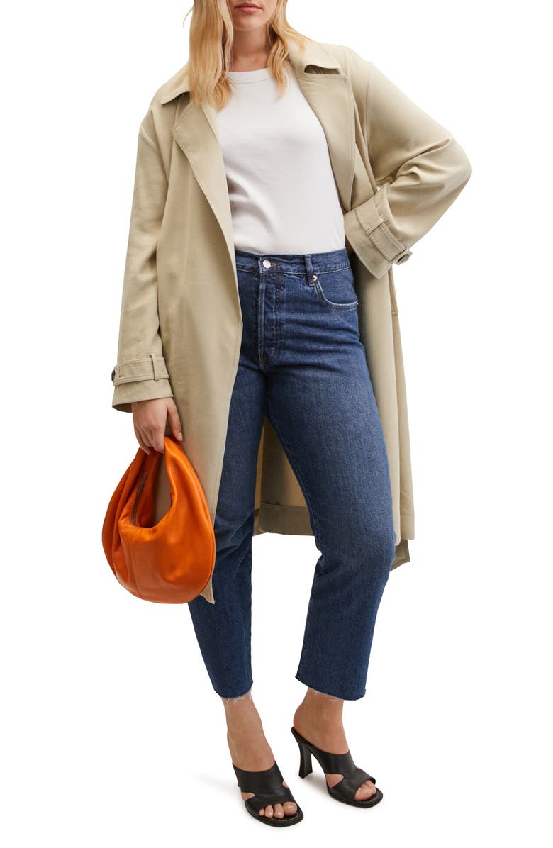 MANGO Belted Trench Coat, Alternate, color,