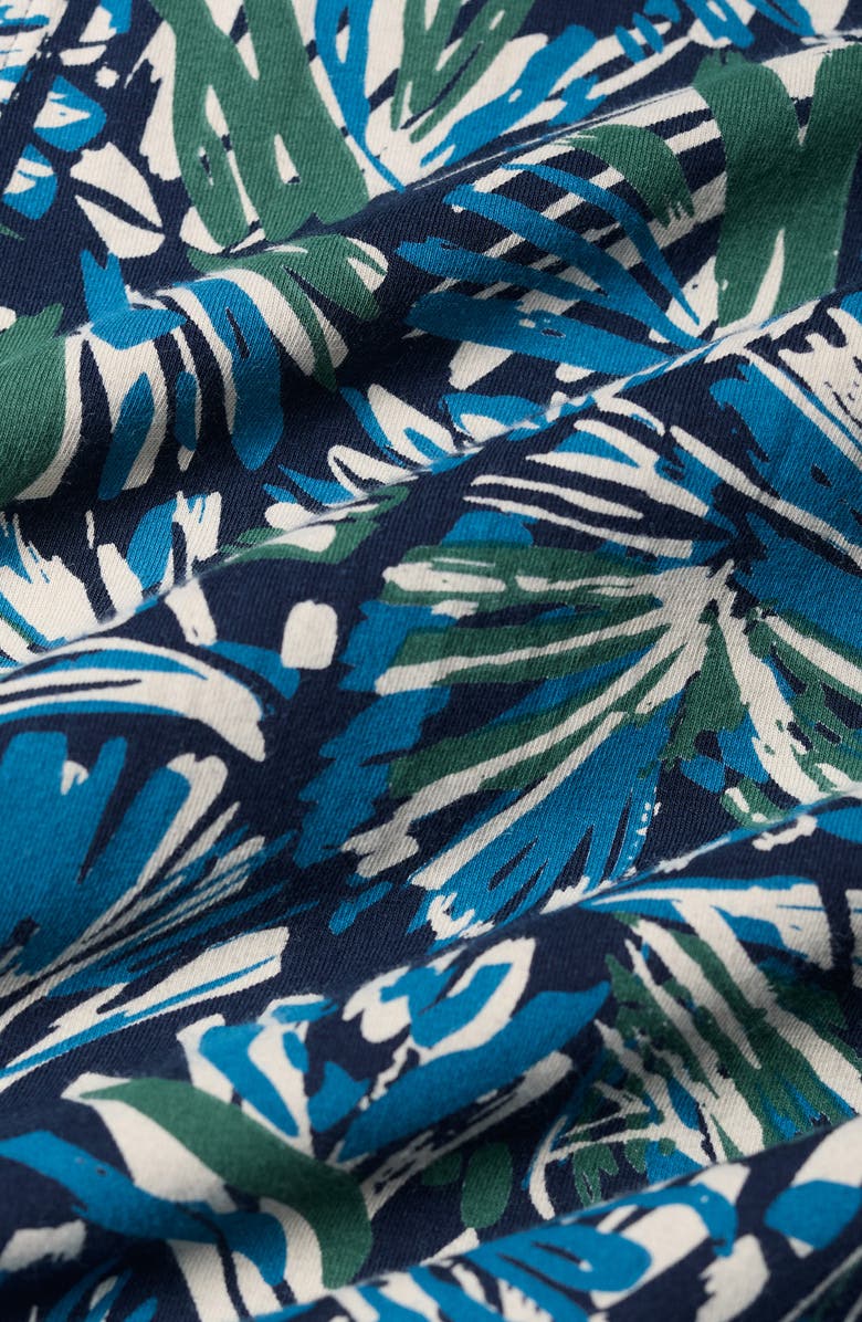 Seasalt Cornwall Frond Print Long Sleeve Cotton Jersey Tunic, Alternate, color, Artist Marks Maritime