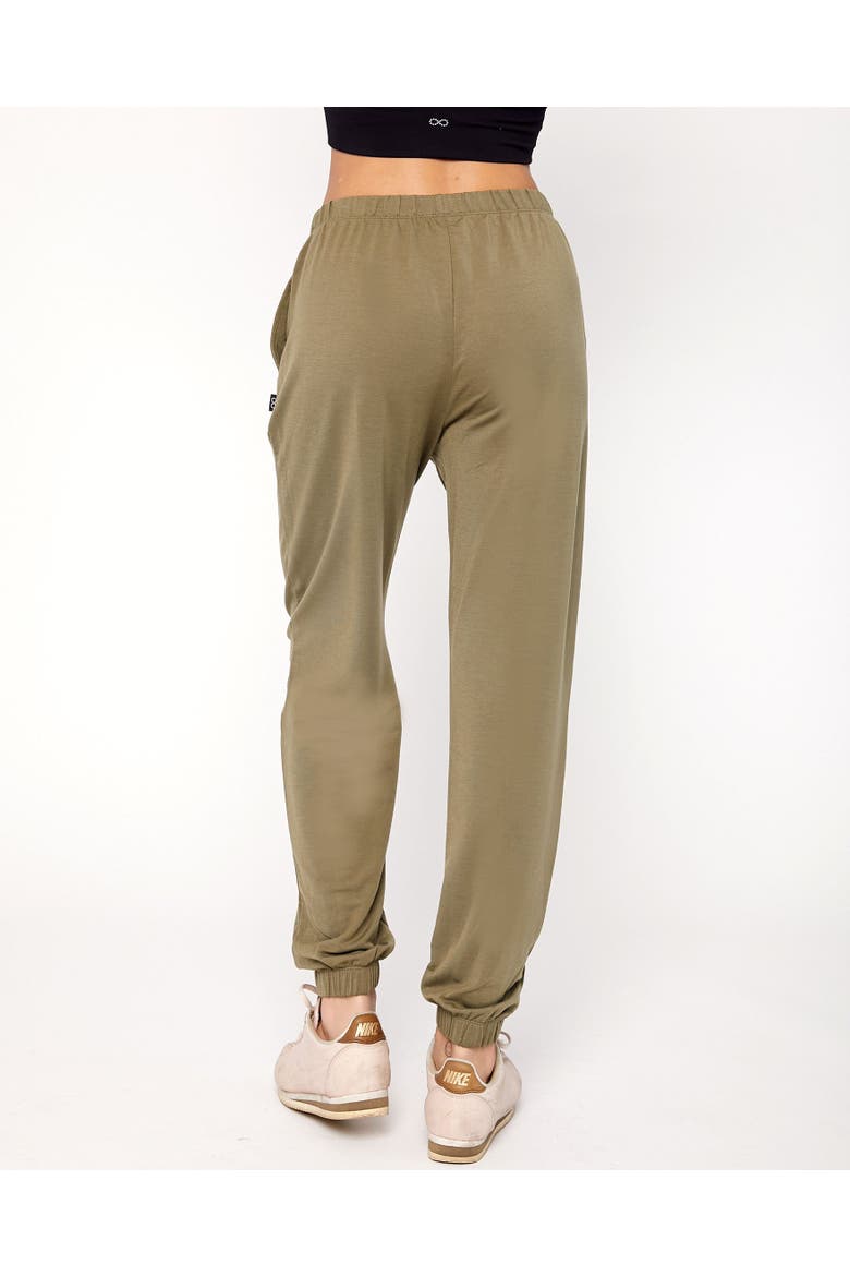 Karma Graphic Sweatpants, Alternate, color, Olive/Print