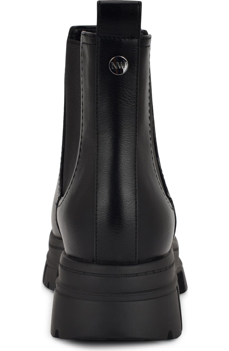Nine West Kimma Platform Chelsea Boot, Alternate, color, Black/ Black