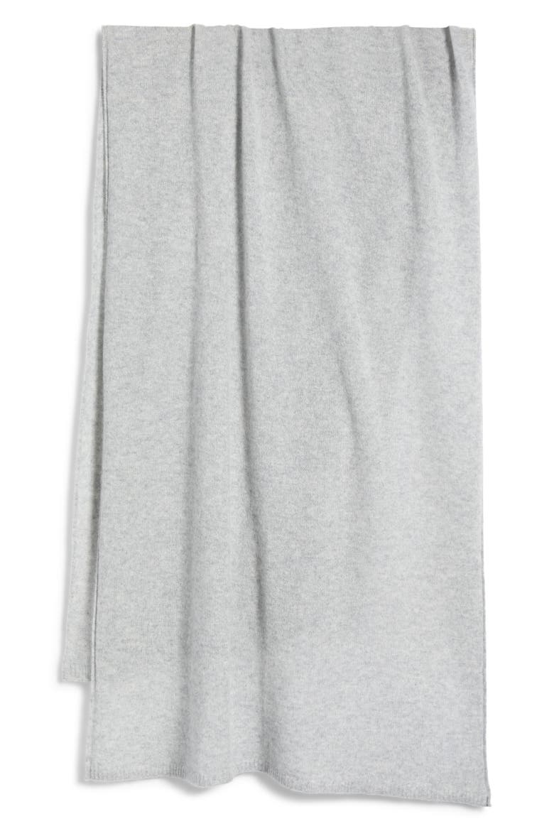 Cashmere Scarf, Alternate, color, GREY SILK HEATHER