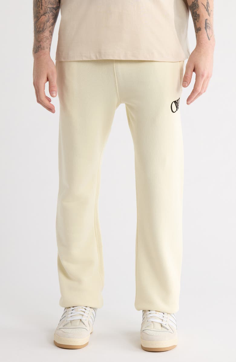 Off-White Flock Ow Cuff Sweatpants, Main, color,