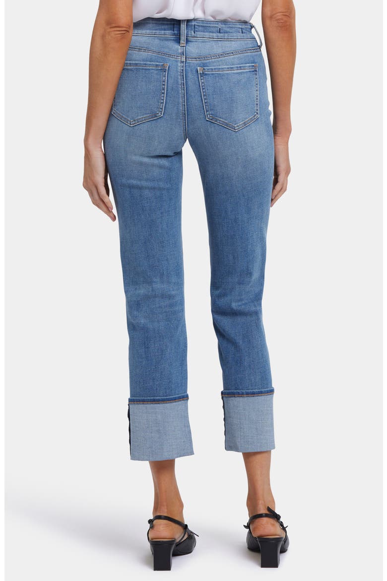 Marilyn Wide Cuff Straight Leg Jeans, Alternate, color, BARCELONA BREEZE