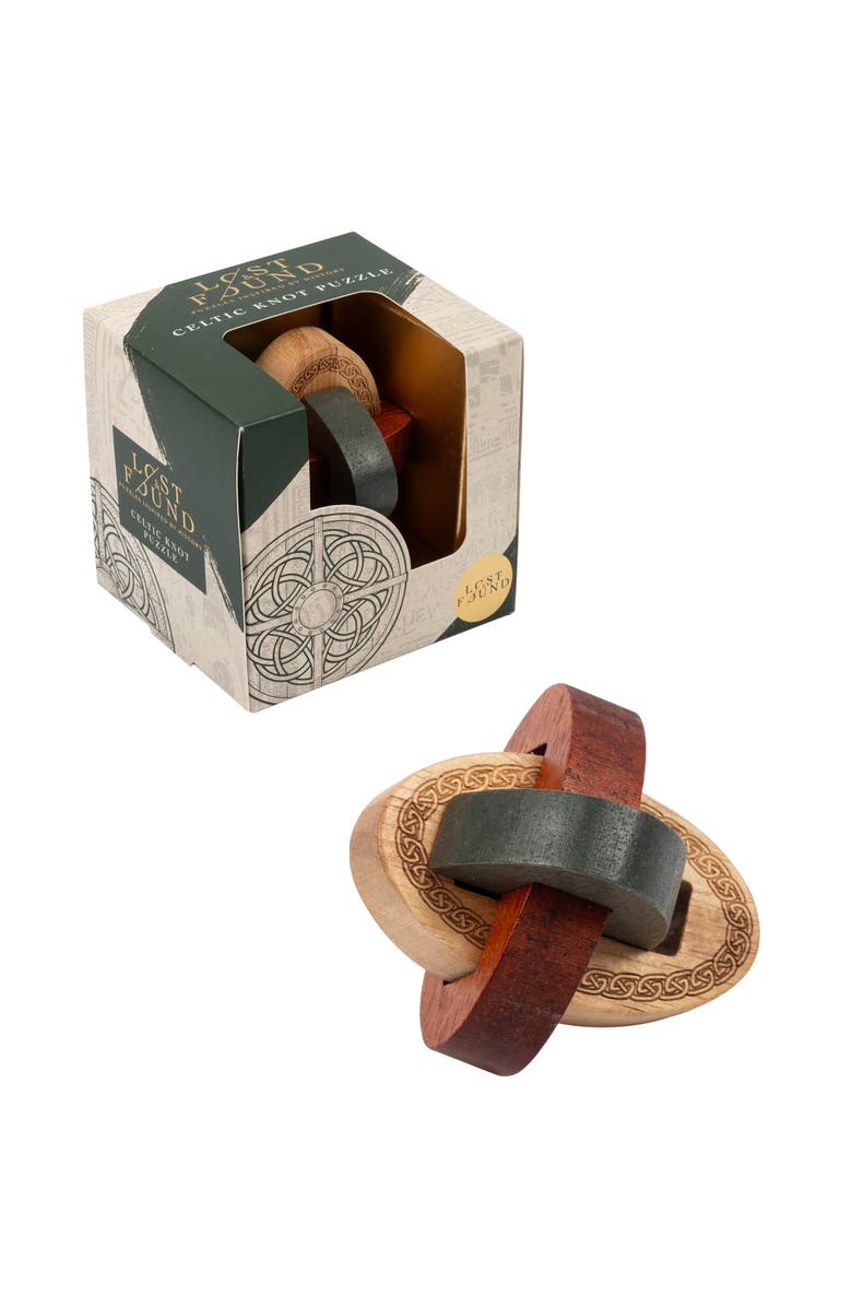Professor Puzzle Celtic Knot 3D Wooden Brainteaser Puzzle, Alternate, color, Multicolored
