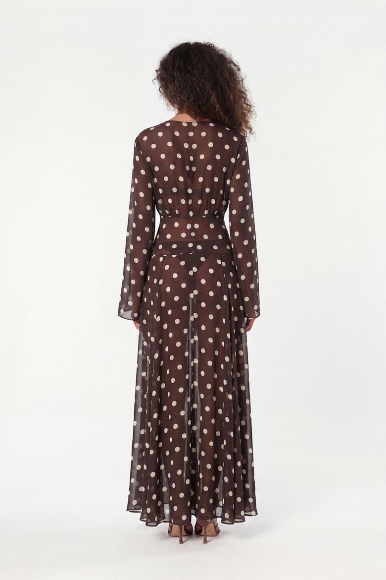 Marella Dress, Alternate, color, Espresso / Ivory Polka Dot