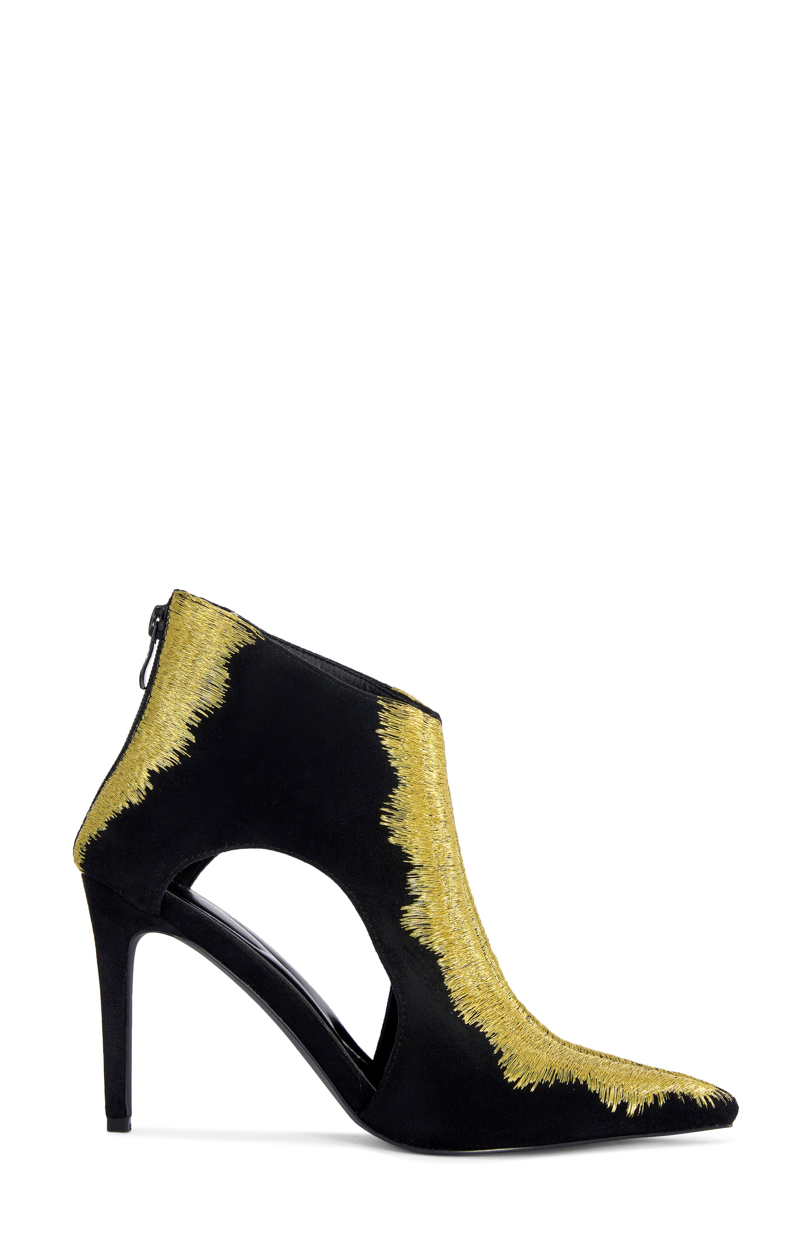 Zarae Pointed Toe Sandal, Alternate, color, BLACK GOLD