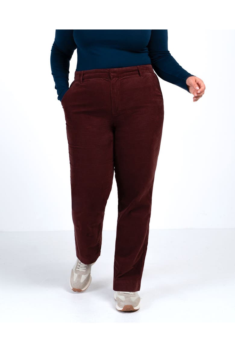 Jamie Cord Straight Pants, Main, color, Cocoa