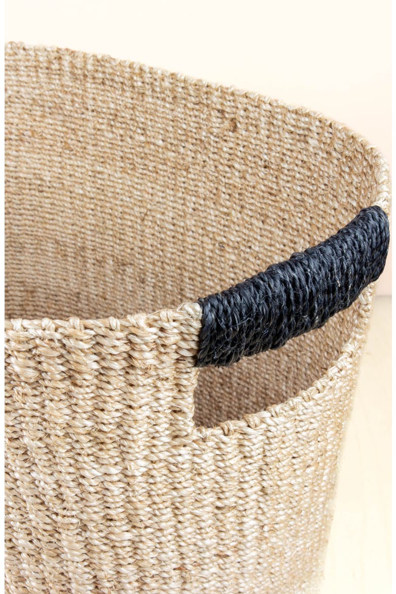 Rounded Oval Basket, Set of 2, Alternate, color, Black
