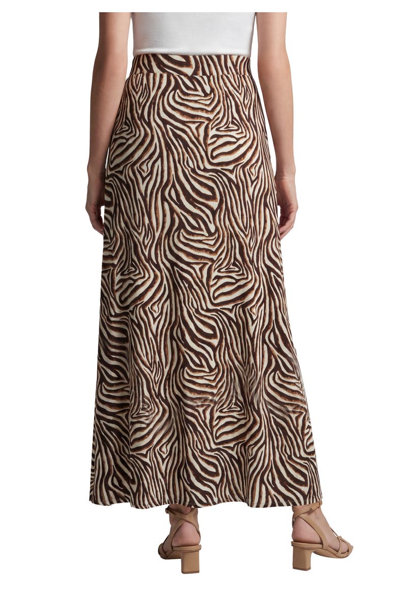Everyday Stretch Knit Maxi Skirt, Main, color, IVORY WATERCOLOR ZEBRA