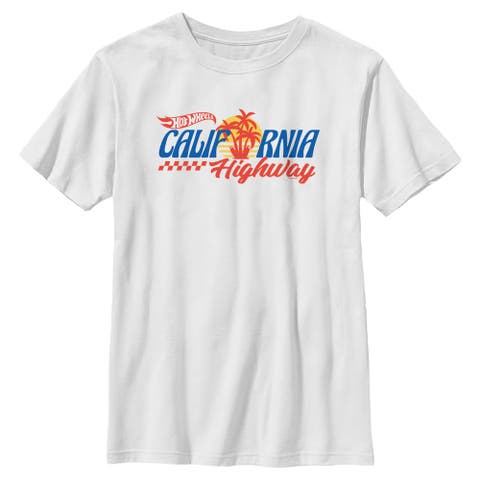 Boy's Hot Wheels Palm Trees California Highway  Graphic T-Shirt