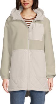 Lands
 End High Pile Quilted Mixed Media Parka