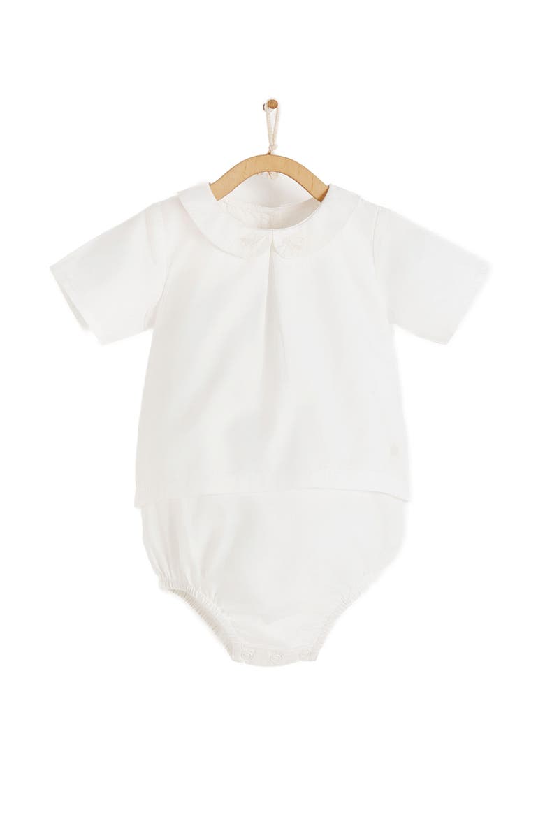 Babycottons Premium Cotton Bauti Shirt Bodysuit for Infant, Main, color, White