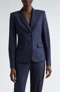 Lafayette 148 New York Fitted Stretch Wool Blazer
